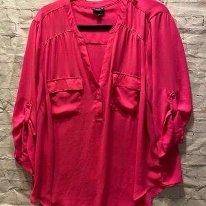 Torrid Vibrant Pink Blouse